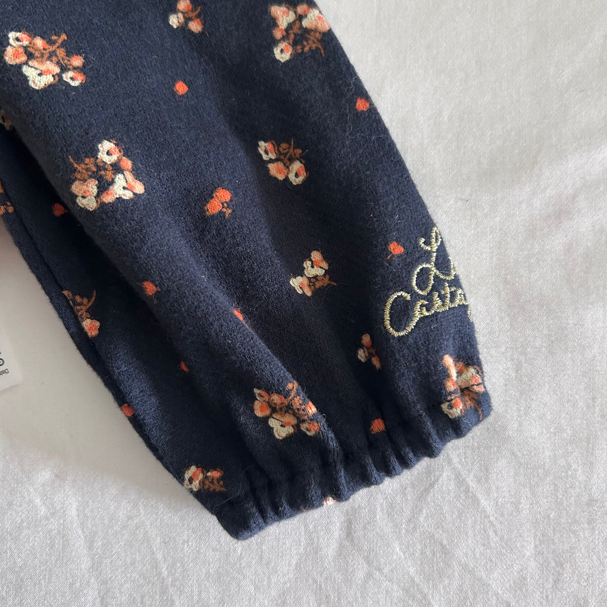 Lulu Castagnette Dress & Vest Set Age 1 Navy and Blue Ditsy Floral
