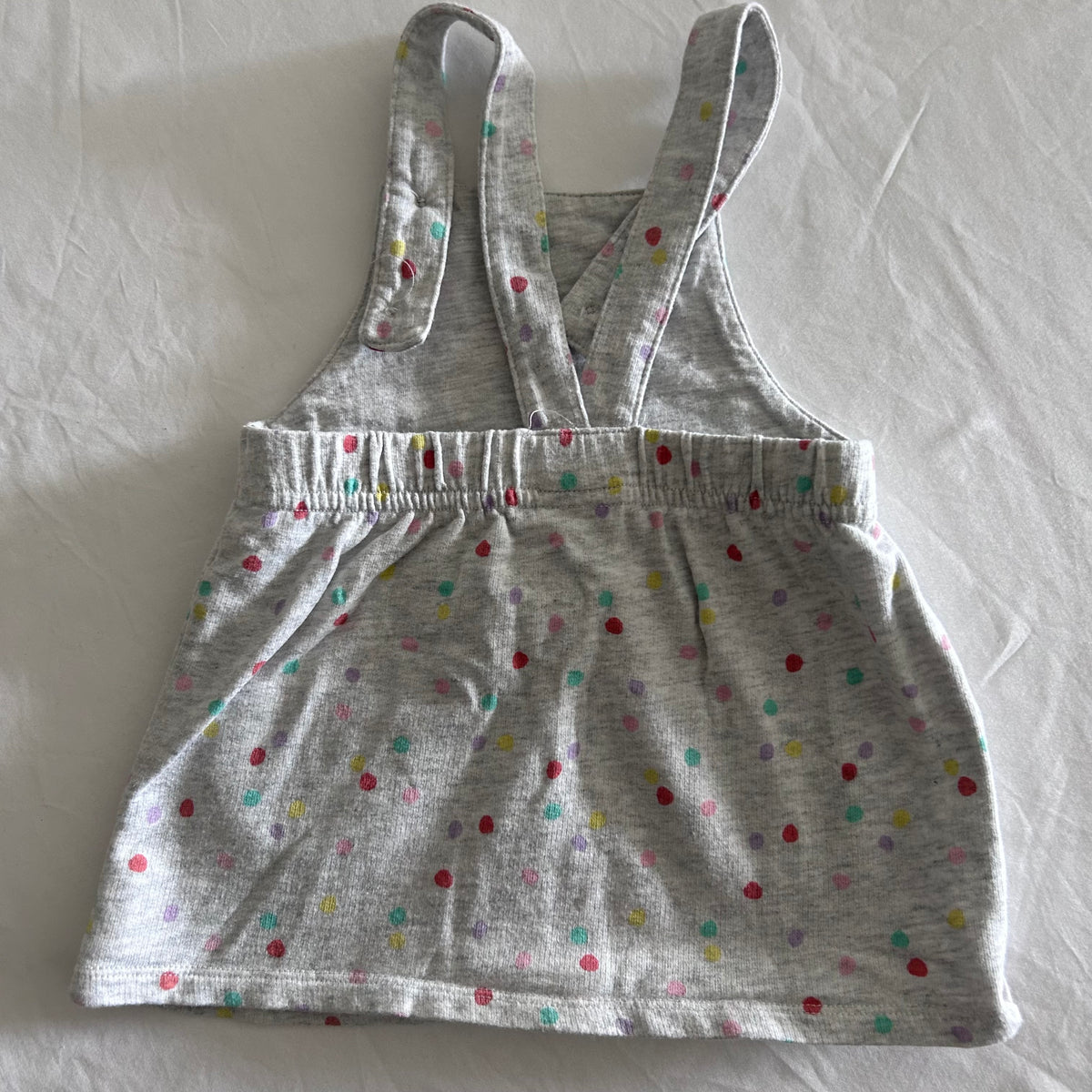 Target Pinafore Dress Baby Age 00 Grey Multicolour Polka Dots