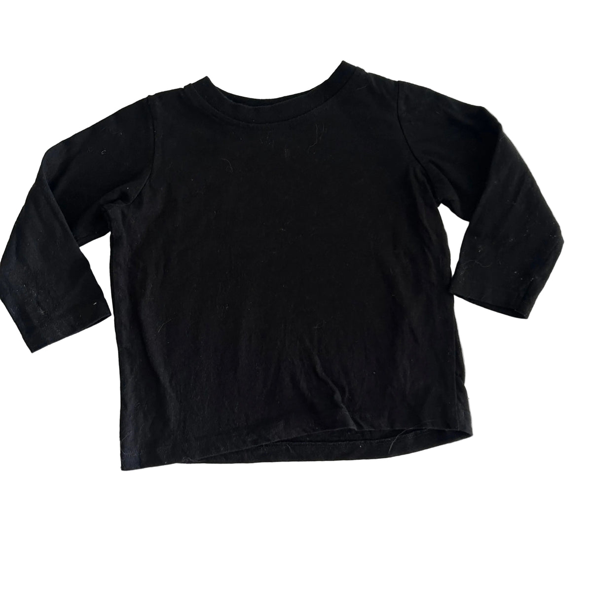Baby Berry Age 1 long sleeved crew neck top in black with plain — gently loved condition.