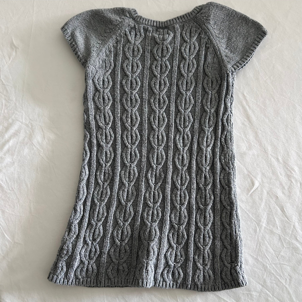 Baby Gap Short Sleeve Cable Knit Sweater Age 1 Grey