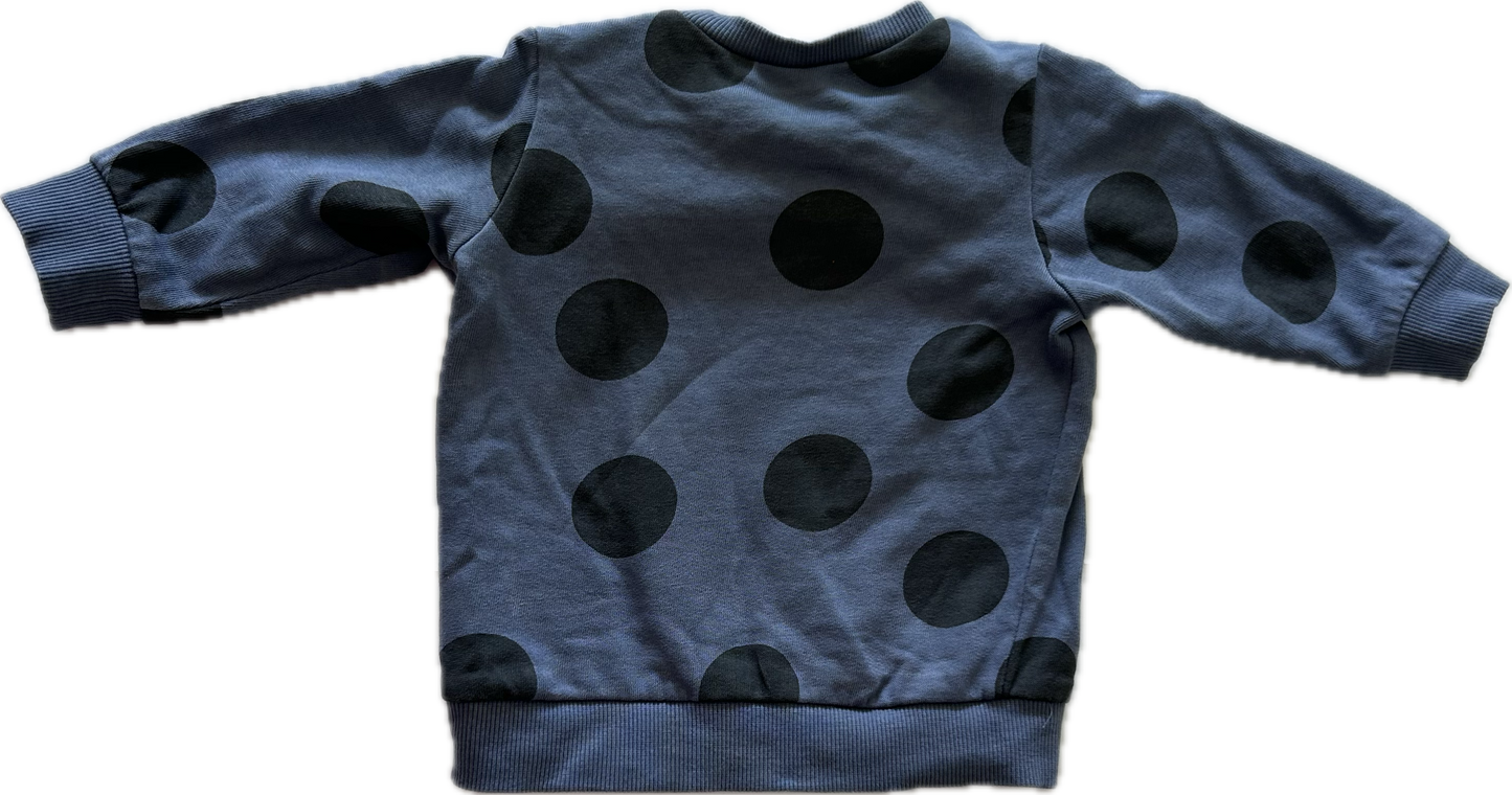 H&M Jumper Baby Age 00 Blue with Black Spots