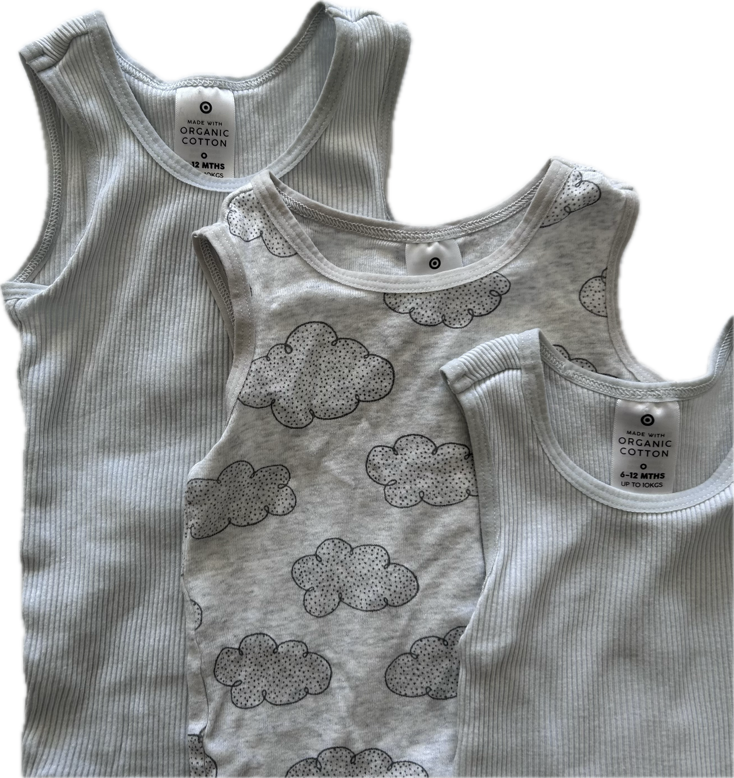 Target Singlets / Vests 3-Pack Age 0 Grey-Blue