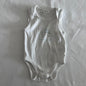 Purebaby Age 000 sleeveless bodysuit onesie in white with sea turtle and fish print with 'queensland' text — well loved condition.