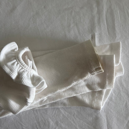 Country Road Long Sleeved Top Age 1 White Ribbed Texture