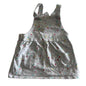 Target Age 00 pinafore dress in grey with multicolour polka dots — gently loved condition.