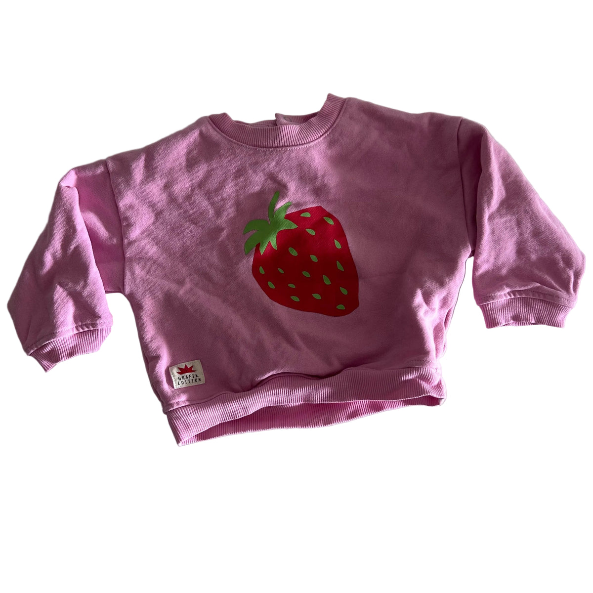 Kiabi Long Sleeved Sweatshirt Age 1 Pink with Strawberry (Copy)
