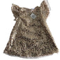 Pepco Baby Age 0 sleeveless sequin party dress in champagne gold with all-over sequins with flutter sleeves and tulle trim — new condition.