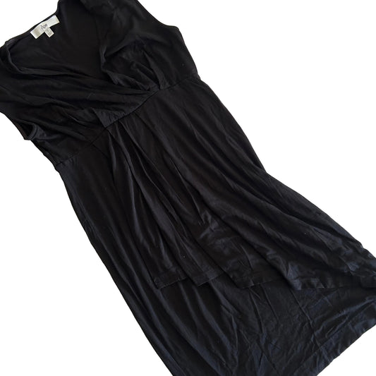Ripe Women’s Small maternity dress in black with crossover front, easy access for breast feeds — gently loved condition.