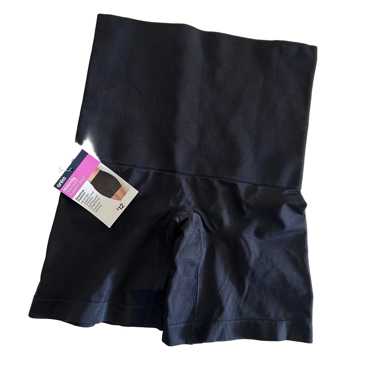 Anko Age 10 maternity post-natal support short in black with seam free, stretchy — new condition.
