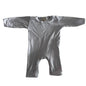 Babyushka Age 0000 long sleeve snap-crotch romper in light greyish-purple with plain — gently loved condition.