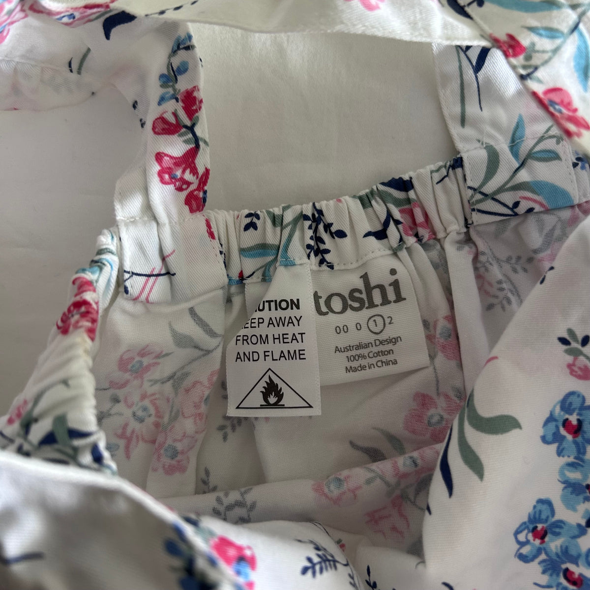 Toshi BRAND NEW Cotton Bubble Romper Age 1 White and Pink Floral Print