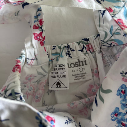 Toshi BRAND NEW Cotton Bubble Romper Age 1 White and Pink Floral Print