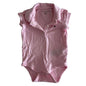 Tommy Hilfiger Age 00 short sleeve polo bodysuit in pink with pique texture, small embroidered flag logo — gently loved condition.