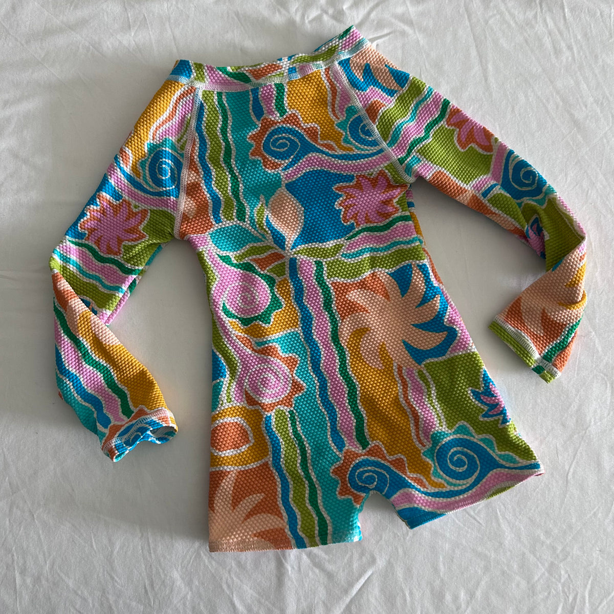 Billabong Swimsuit Age 1 Blue and Teal Abstract Tropical