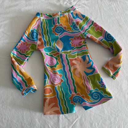 Billabong Swimsuit Age 1 Blue and Teal Abstract Tropical