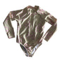Anko Age 1 long sleeve zip-front one-piece swimsuit in cream, pink with floral outline print — gently loved condition.