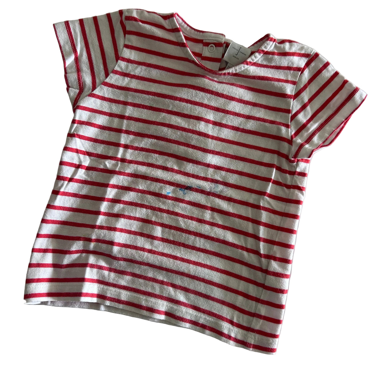 Jasper Conran T-shirt Age 1 White & Red Horizontal Stripes