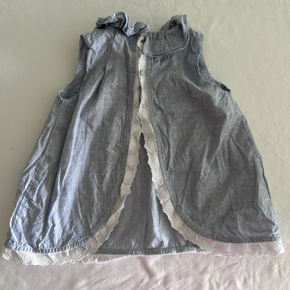 Chic Collection by Laranjinha Dress Age 1 Blue & White