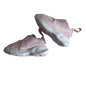 Nike 10cm | EUR 19.5 slip-on sneakers with velcro strap in pink and white with tonal nike swoosh logo, perforated detailing, swirl pattern on sole — like new condition.