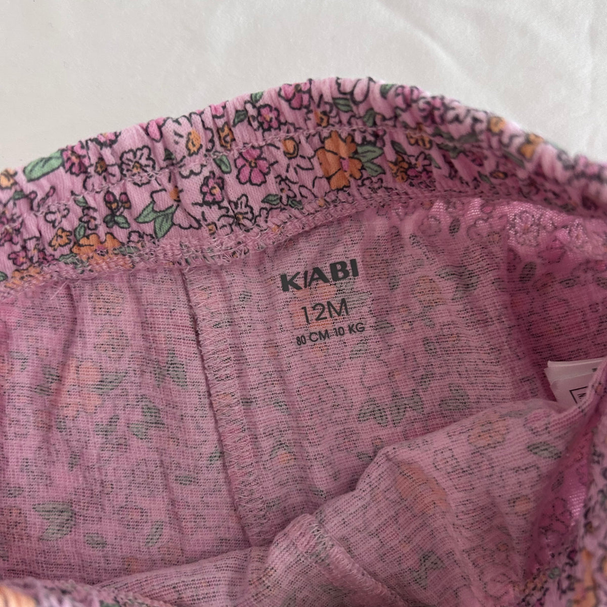 Kiabi Flared Trousers Age 1 Pink & Orange Ditsy Floral