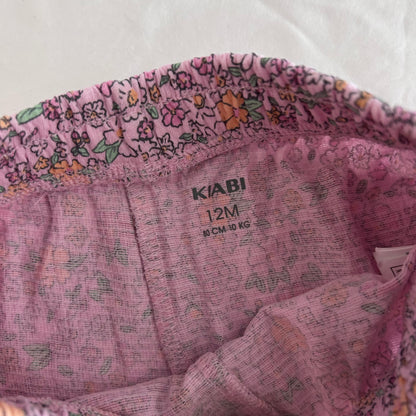 Kiabi Flared Trousers Age 1 Pink & Orange Ditsy Floral