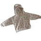Kiabi Age 2 long sleeved sweatshirt in white, pink, purple, olive/mustard, green with all-over small tulip floral print — like new condition.