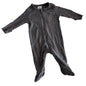 Anko Age 0000 long sleeve zip footed onesie in charcoal grey with ribbed texture — gently loved condition.