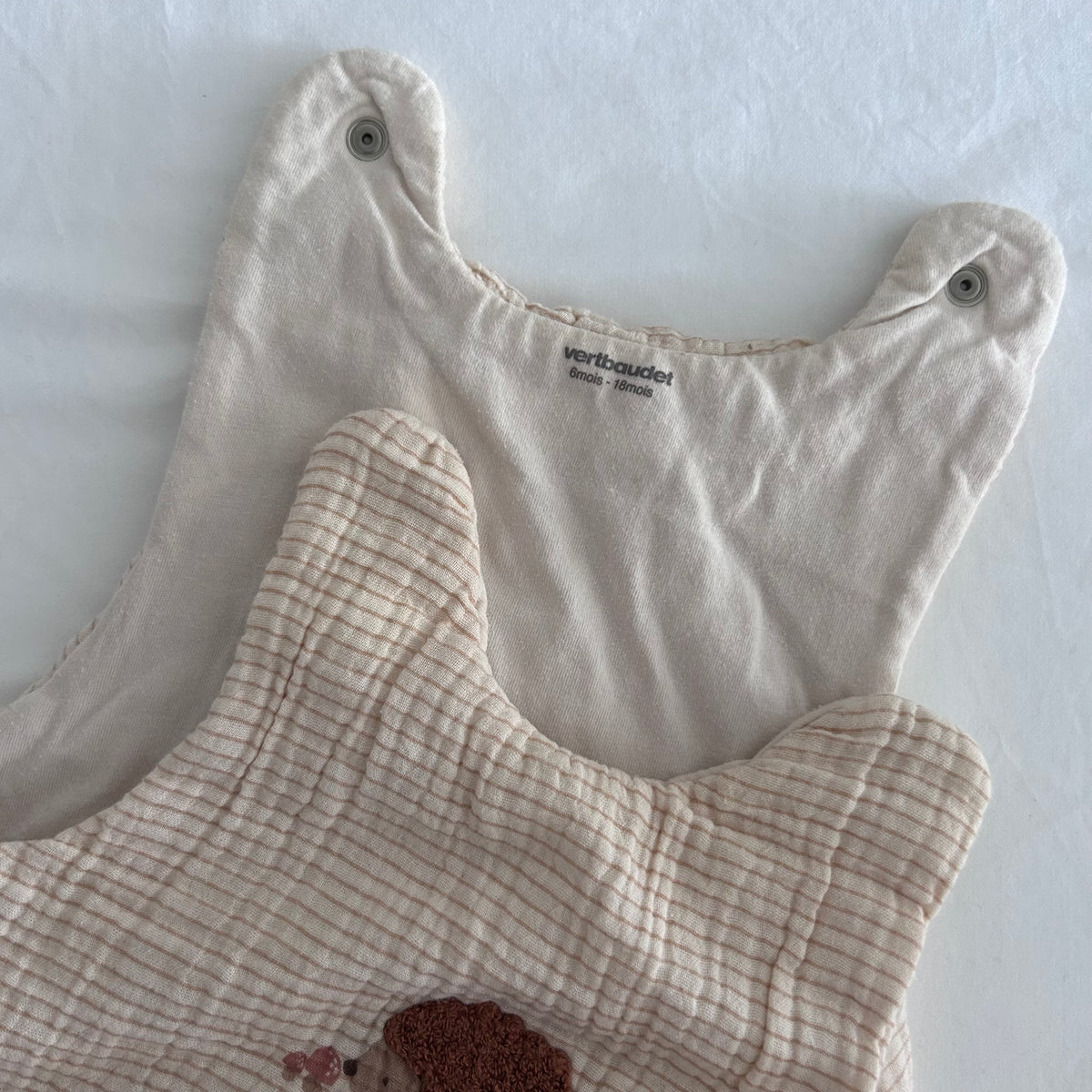 Vertbaudet Sleeveless Baby Sleeping Bag Age 1 Pink Quilted 2.5 Tog