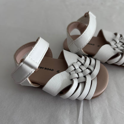 Country Road Woven Strap Sandals 12cm EUR 18 White Woven