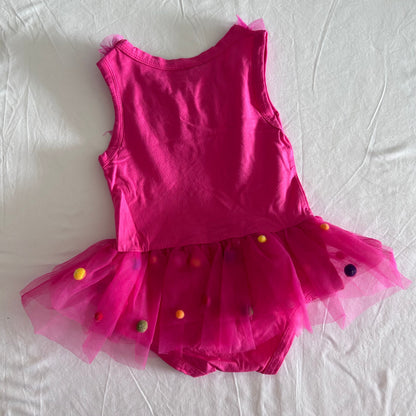 Sleeveless Tutu Bodysuit Age 2 Pink Tulle Skirt