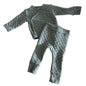 Kiabi Top & Pants Set Age 1 Green Diamond Quilted