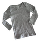 Target Long Sleeve Cotton Top Age 1 Grey Pointelle Ribbed