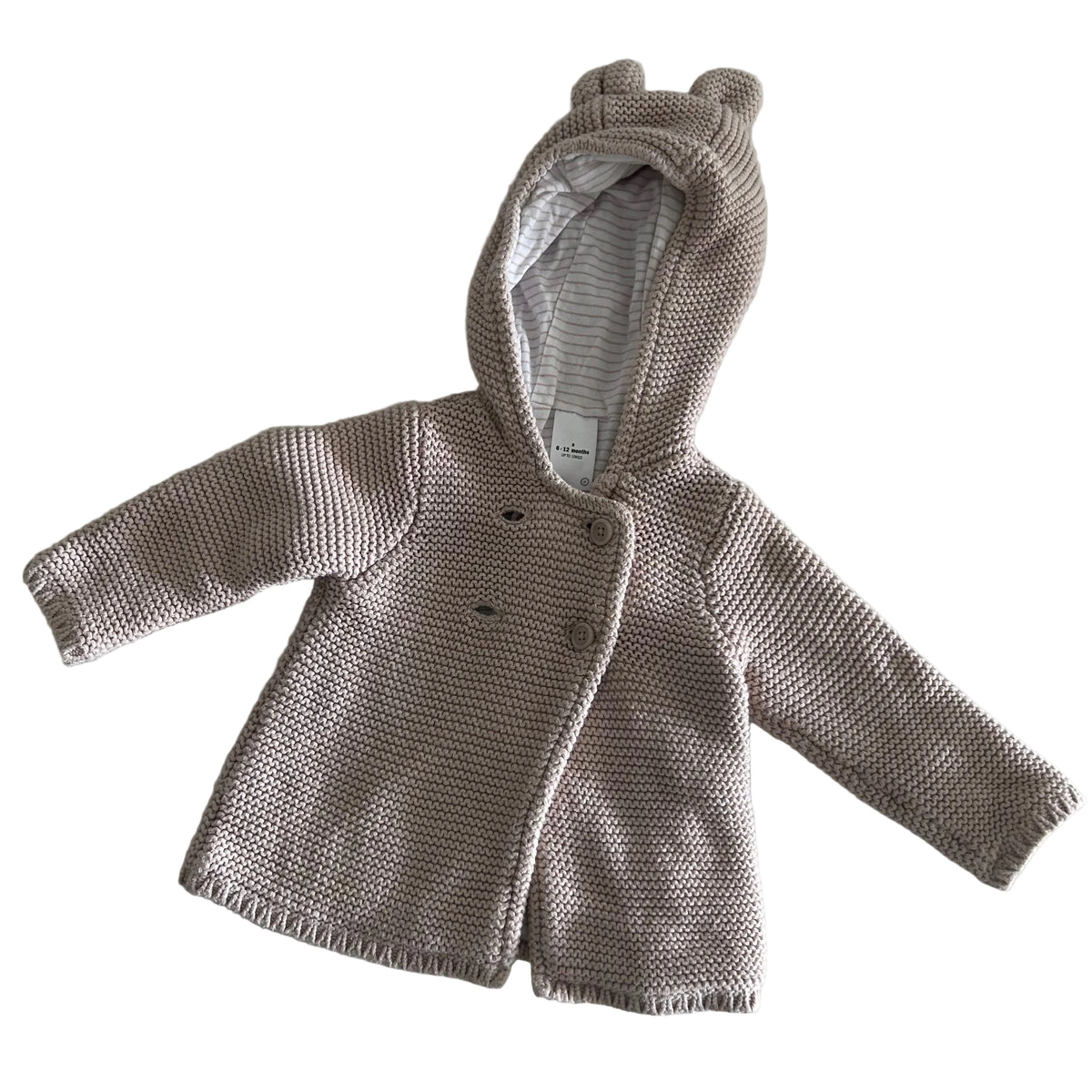 Target Cotton Knitted Style Jumper Baby Age 0 Cream-Oat Colour