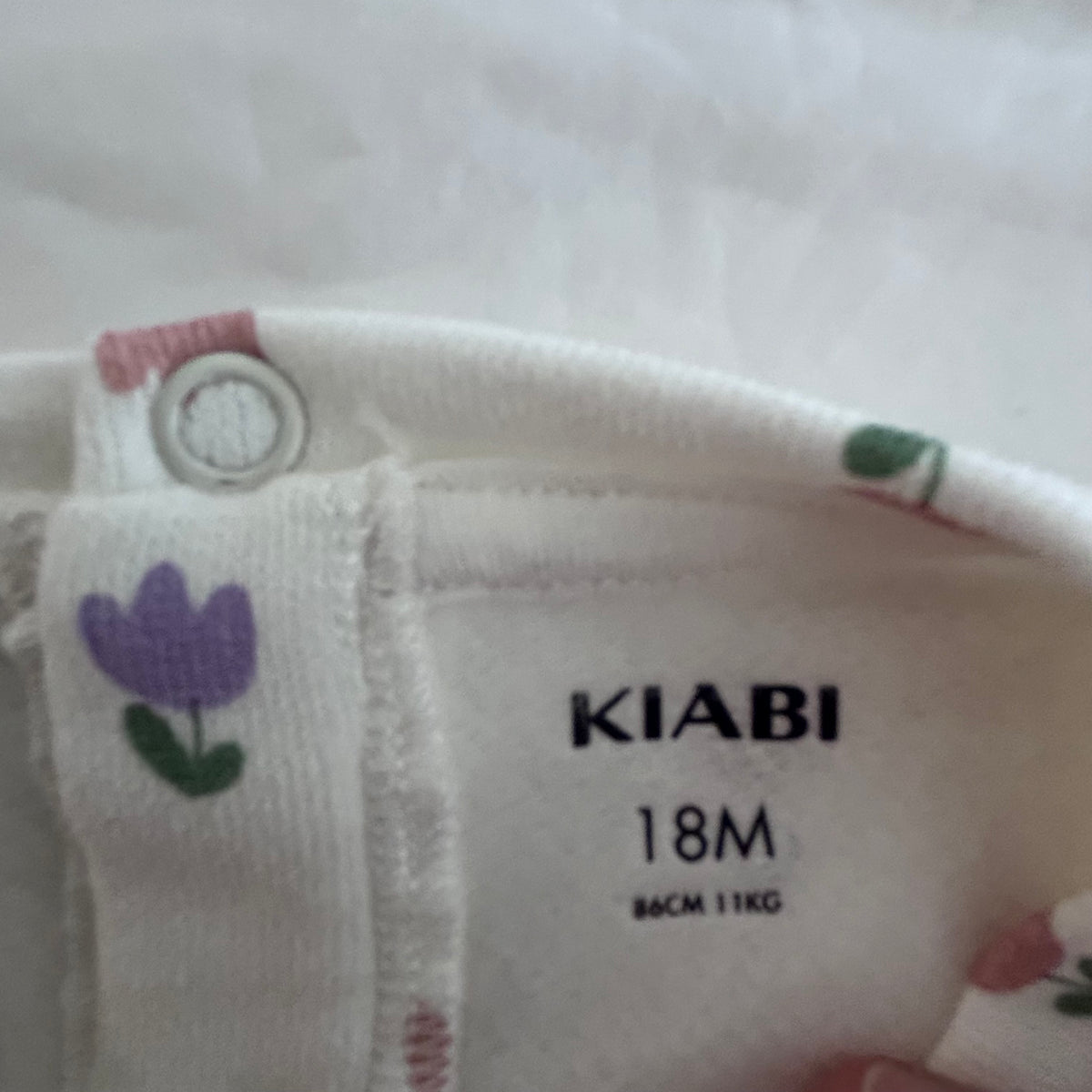 Kiabi Sweater Age 1 White, Pink, Purple Floral Pattern