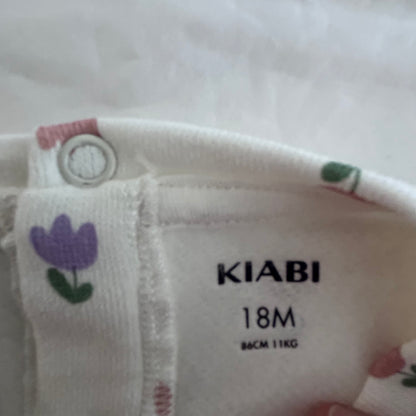 Kiabi Sweater Age 1 White, Pink, Purple Floral Pattern