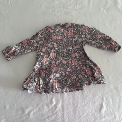 Cynthia Rowley Long Sleeved Floral Dress Baby Age 000 Grey & Pink Floral