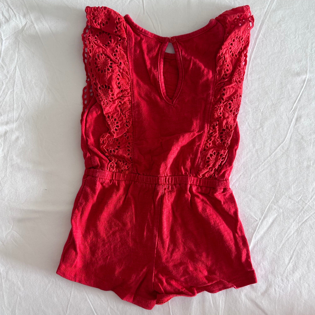 Sleeveless Romper / Playsuit Age 1 Red
