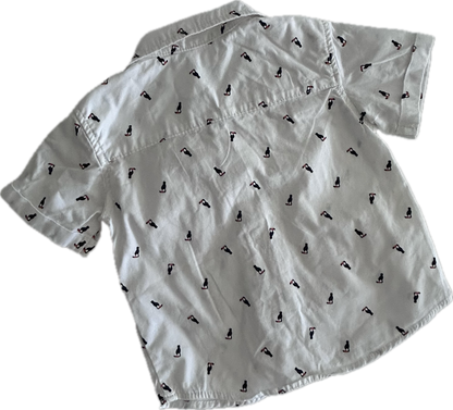 Anko Short Sleeved Shirt Baby Age 0 White with Toucans