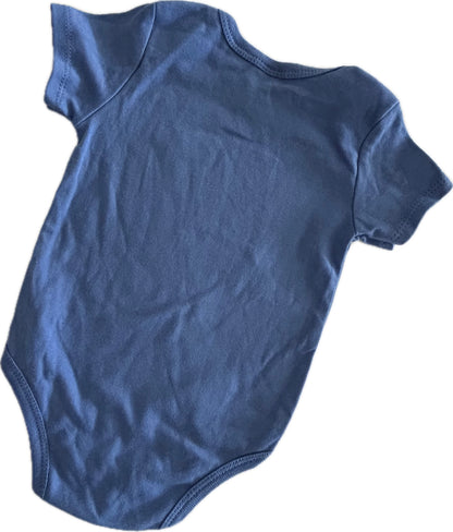 Short Sleeved Baby Bodysuit Baby Age 0 Blue with Dinosaurs