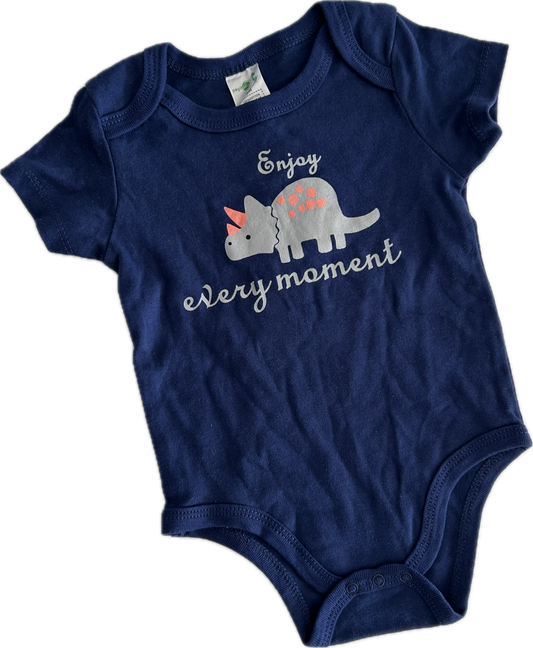 Short Sleeved Baby Bodysuit Baby Age 0 Dinosaur