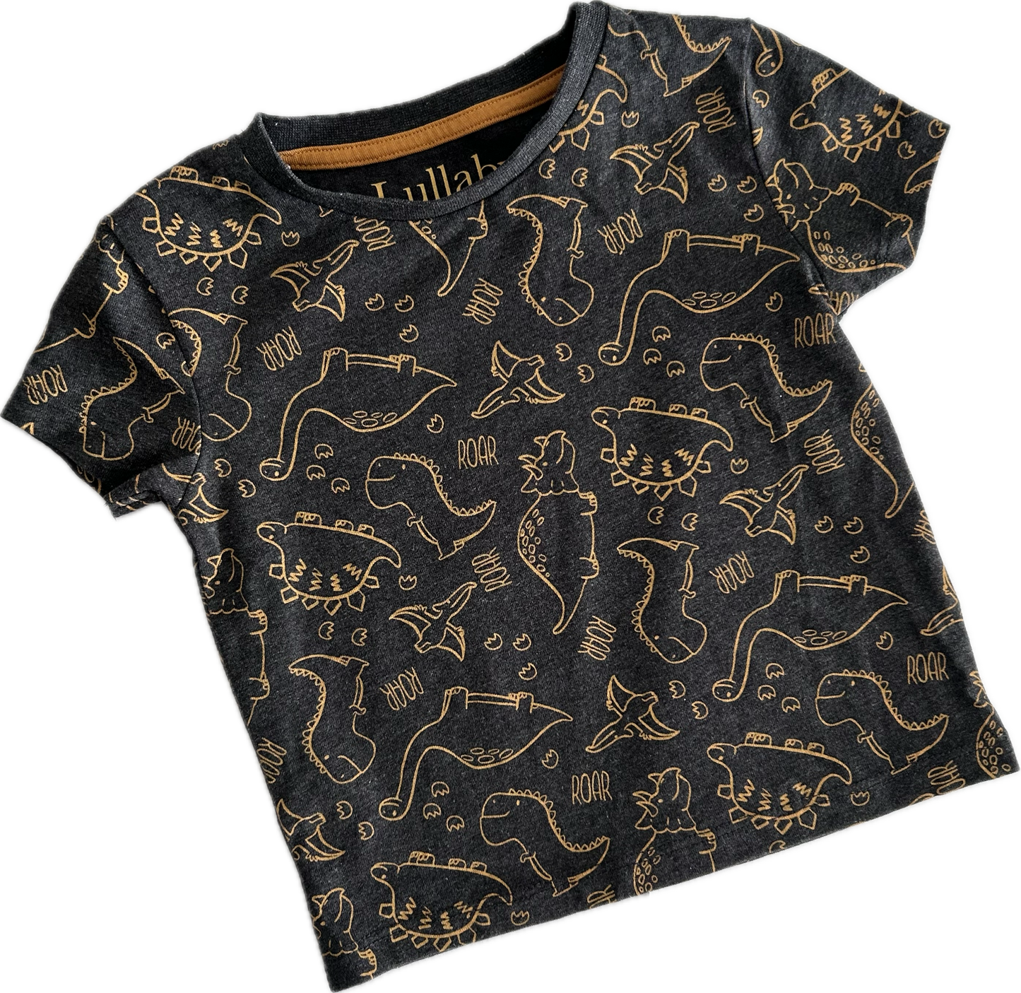 Lullaby PJ's Baby Age 0 Grey with Dinosaurs