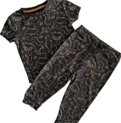 Lullaby PJ's Baby Age 0 Grey with Dinosaurs