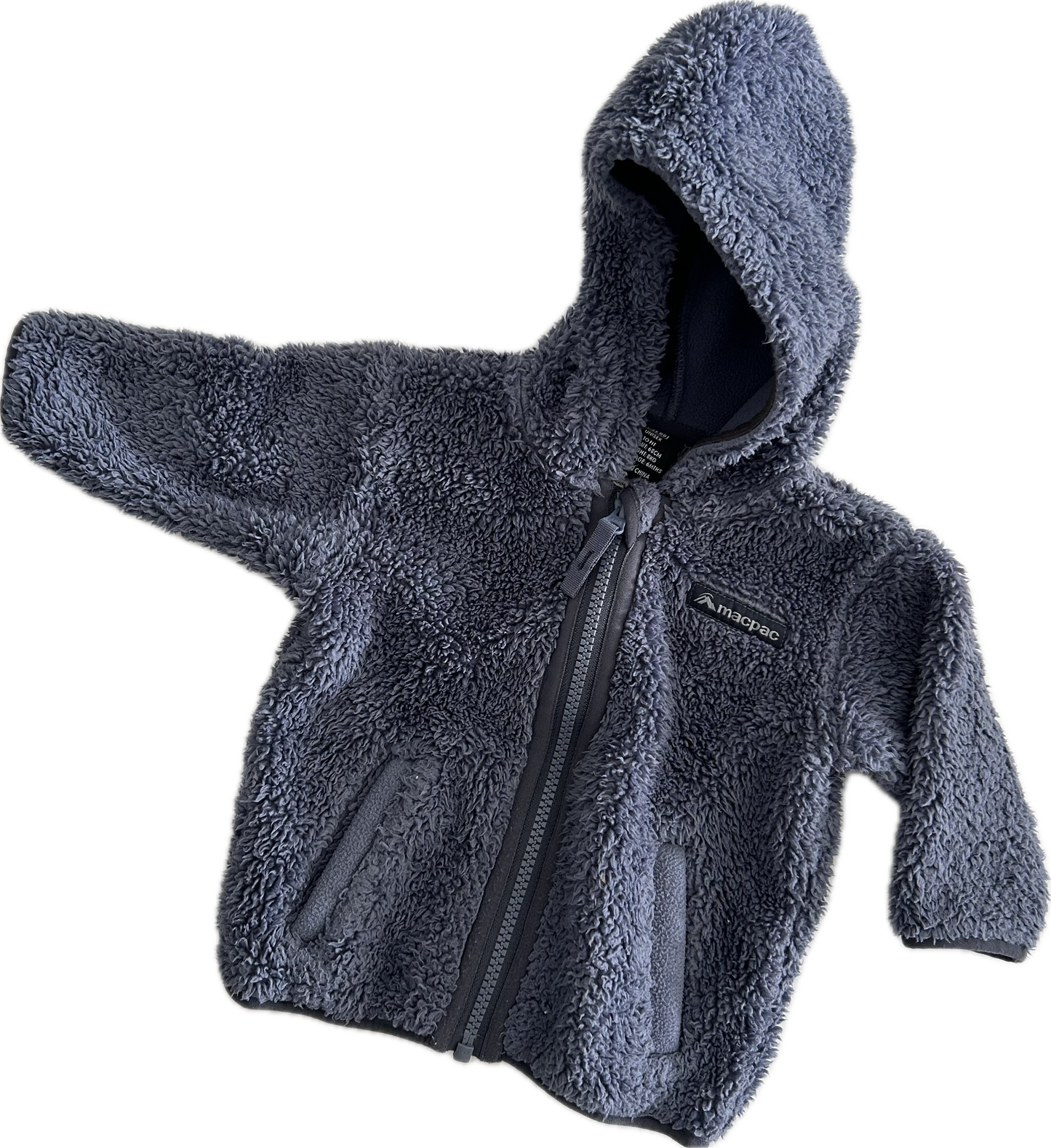 Macpac Fleecy Zip Up Hoody Baby Age 00 Dark Blue