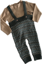 Marks & Spencer Baby Dungarees & Jumper Set Age 0 Earthy Colours