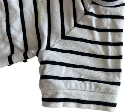 Bonds Zippy Short Sleeved Romper Baby Age 00 Black & White Stripes