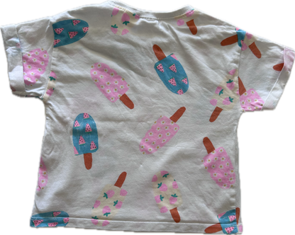Zara T-Shirt Age 1 Ice Block Pattern