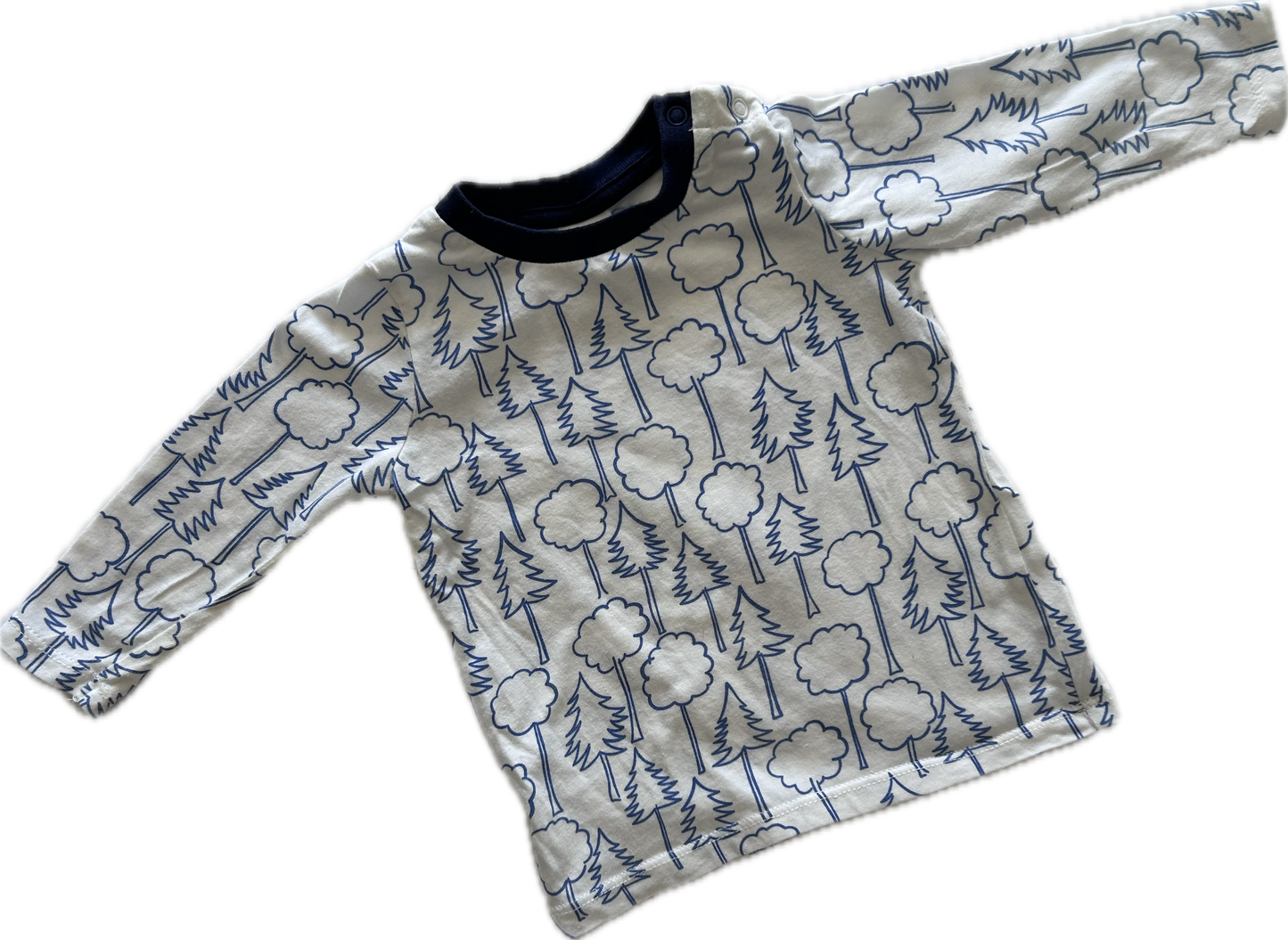 Seed Heritage Long Sleeved T-Shirt Baby Age 00 White with Trees