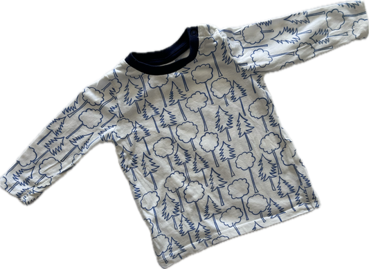 Seed Heritage Long Sleeved T-Shirt Baby Age 00 White with Trees