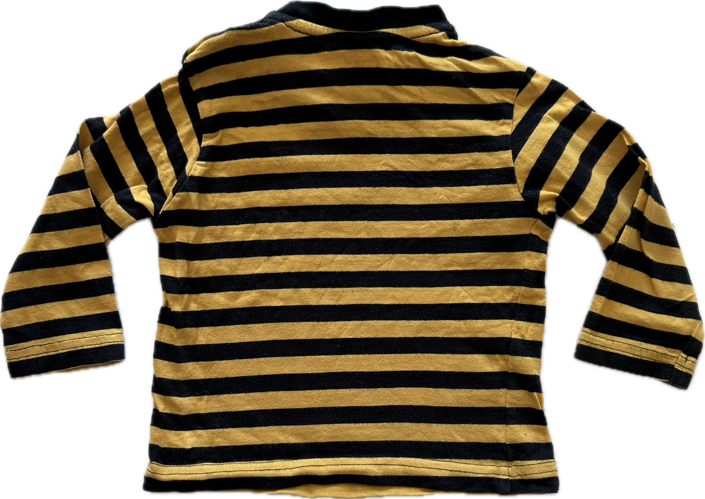Baby Club Long Sleeved T-Shirt Baby Age 00 Mustard Yellow & Black Stripey