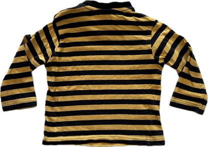 Baby Club Long Sleeved T-Shirt Baby Age 00 Mustard Yellow & Black Stripey